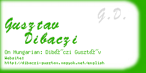 gusztav dibaczi business card